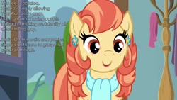 Size: 1920x1080 | Tagged: safe, edit, edited screencap, screencap, character:aunt holiday, species:earth pony, species:pony, episode:the last crusade, g4, my little pony: friendship is magic, caption, exposition, female, mare, mouthpiece, solo, speech