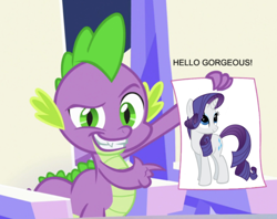 Size: 636x504 | Tagged: safe, edit, edited screencap, screencap, character:rarity, character:spike, ship:sparity, episode:the crystalling, g4, my little pony: friendship is magic, female, male, meme, shipping, straight