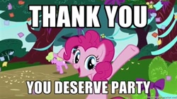Size: 400x225 | Tagged: safe, edit, edited screencap, screencap, character:pinkie pie, episode:friendship is magic, g4, my little pony: friendship is magic, image macro, reaction image