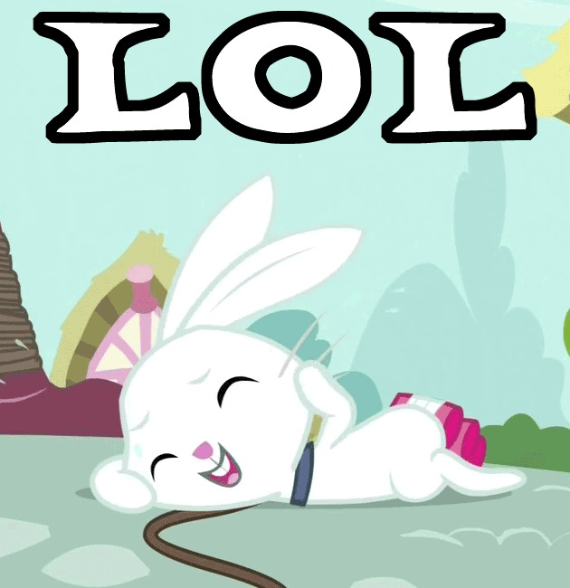 Size: 630x650 | Tagged: safe, edit, edited screencap, screencap, character:angel bunny, episode:just for sidekicks, g4, my little pony: friendship is magic, animated, lol
