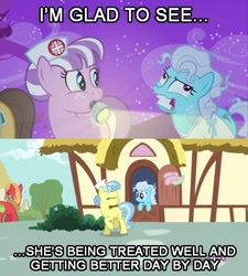Size: 500x555 | Tagged: safe, edit, edited screencap, screencap, character:nurse coldheart, character:nurse sweetheart, character:screw loose, episode:just for sidekicks, episode:read it and weep, g4, my little pony: friendship is magic, continuity, flashlight (object), healthcare, hub logo, mouth hold