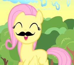 Size: 631x555 | Tagged: safe, edit, edited screencap, screencap, character:fluttershy, episode:the cutie mark chronicles, g4, my little pony: friendship is magic, filly, filly fluttershy, moustache