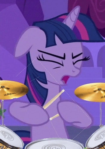 Size: 349x495 | Tagged: safe, edit, edited screencap, screencap, character:twilight sparkle, species:pony, species:unicorn, episode:a canterlot wedding, g4, my little pony: friendship is magic, animated, canterlot, cropped, drums, eyes closed, female, floppy ears, loop, mare, solo