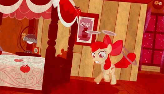 Size: 525x300 | Tagged: safe, edit, edited screencap, screencap, character:apple bloom, episode:the cutie pox, g4, my little pony: friendship is magic, animated, cutie pox, dancing, fake cutie mark, female, loop, loop-de-hoop, multiple cutie marks, plate spinning, solo, tap dancing