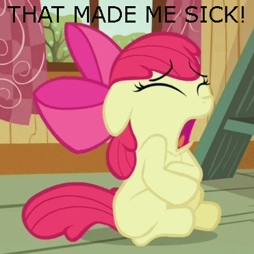 Size: 371x371 | Tagged: safe, edit, edited screencap, screencap, character:apple bloom, episode:family appreciation day, g4, my little pony: friendship is magic, adorable distress, animated, cropped, cute, female, sick, solo