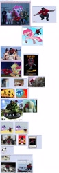 Size: 1632x4763 | Tagged: safe, edit, edited screencap, screencap, character:apple bloom, character:applejack, character:lyra heartstrings, character:pinkie pie, character:twilight sparkle, /mlp/, 4chan, action brony, airplane allan, beverly hills ninja, birdemic, crossover, halo (series), imageboard, pokémon, snakes on a plane, squatting, text