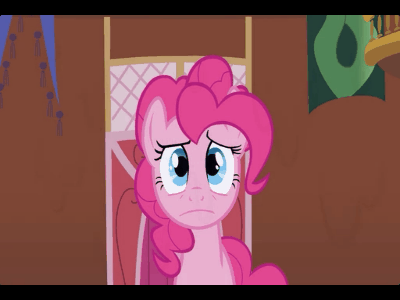 Size: 400x300 | Tagged: safe, edit, edited screencap, screencap, character:pinkie pie, species:earth pony, species:pony, episode:too many pinkie pies, g4, my little pony: friendship is magic, animated, don't blink, female, mare, scp foundation, scp-173, this will end in death
