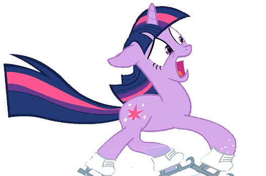 Size: 527x349 | Tagged: safe, edit, edited screencap, screencap, character:twilight sparkle, episode:winter wrap up, g4, my little pony: friendship is magic, animated, background removed, female, flailing, floppy ears, ice skates, panic, shuffle, simple background, solo, transparent background