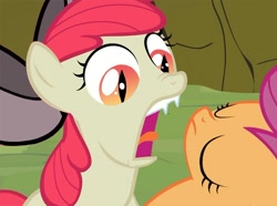 Size: 714x531 | Tagged: safe, edit, screencap, character:apple bloom, character:scootaloo, species:pegasus, species:pony, episode:bridle gossip, g4, my little pony: friendship is magic, vampire