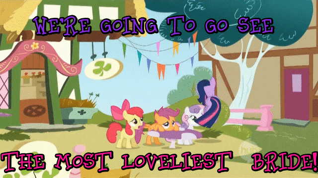 Size: 640x360 | Tagged: safe, edit, edited screencap, screencap, character:apple bloom, character:scootaloo, character:sweetie belle, character:twilight sparkle, species:pegasus, species:pony, episode:the cutie mark chronicles, g4, my little pony: friendship is magic, animated, hopping, pronking, whitest kids you know, yes, yes yes yes