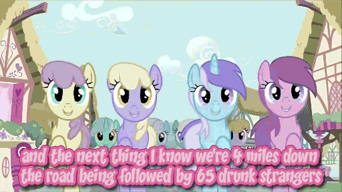 Size: 500x281 | Tagged: safe, edit, edited screencap, screencap, character:berry punch, character:berryshine, character:bon bon, character:cherry berry, character:cloud kicker, character:diamond mint, character:drizzle, character:lemon hearts, character:linky, character:lyra heartstrings, character:parasol, character:shoeshine, character:sweetie drops, species:earth pony, species:pony, species:unicorn, episode:a friend in deed, g4, my little pony: friendship is magic, animated, animayhem, background pony, crowd, female, greenie sky, mare, smile song, song, sunset bliss