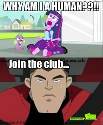 Size: 792x960 | Tagged: safe, edit, edited screencap, screencap, character:spike, character:twilight sparkle, species:dog, equestria girls:equestria girls, g4, my little pony: equestria girls, my little pony:equestria girls, cartoon network, cartoon network logo, human error, optimus prime, roflbot, spike the dog, transformers, transformers animated