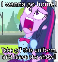 Size: 716x758 | Tagged: safe, edit, edited screencap, screencap, character:twilight sparkle, equestria girls:equestria girls, g4, my little pony: equestria girls, my little pony:equestria girls, caption, cropped, exploitable meme, female, image macro, meme, pink floyd, solo, song reference, the wall, twiscream