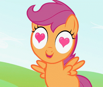 Size: 341x288 | Tagged: safe, edit, edited screencap, screencap, character:apple bloom, character:scootaloo, character:sweetie belle, species:pegasus, species:pony, episode:lesson zero, g4, my little pony: friendship is magic, animated, bits, cutie mark crusaders, futurama, heart, image macro, lip sync, meme, reaction image, shut up and take my money, so much want, want, want it need it