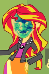 Size: 466x707 | Tagged: safe, edit, edited screencap, screencap, character:sunset shimmer, equestria girls:equestria girls, g4, my little pony: equestria girls, my little pony:equestria girls, aphex twin, cropped, female, nightmare fuel, solo, wat, wtf