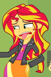 Size: 466x707 | Tagged: safe, edit, edited screencap, screencap, character:sunset shimmer, equestria girls:equestria girls, g4, my little pony: equestria girls, my little pony:equestria girls, disgusted, female, solo, tongue out