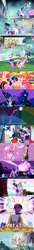 Size: 1116x8307 | Tagged: safe, edit, edited screencap, screencap, character:amethyst star, character:applejack, character:big mcintosh, character:bon bon, character:carrot top, character:discord, character:fluttershy, character:golden harvest, character:linky, character:pinkie pie, character:princess cadance, character:princess celestia, character:princess luna, character:rainbow dash, character:rarity, character:shining armor, character:shoeshine, character:sparkler, character:spike, character:star swirl the bearded, character:sweetie drops, character:twilight sparkle, character:twilight sparkle (alicorn), character:twilight sparkle (unicorn), species:alicorn, species:pony, species:unicorn, episode:a canterlot wedding, episode:boast busters, episode:feeling pinkie keen, episode:friendship is magic, episode:green isn't your color, episode:it's about time, episode:luna eclipsed, episode:magical mystery cure, episode:suited for success, episode:the crystal empire, episode:the cutie mark chronicles, episode:the return of harmony, episode:winter wrap up, g4, my little pony: friendship is magic, clothing, crown, dress, female, filly, future twilight, gala dress, grand galloping gala, hilarious in hindsight, inazuma eleven, inazuma eleven go, inazuma eleven go chrono stone, jewelry, mane seven, mane six, mare, mare in the moon, princess celestia's special princess making dimension, regalia, song reference