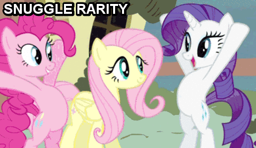 Size: 516x300 | Tagged: safe, edit, edited screencap, screencap, character:fluttershy, character:pinkie pie, character:rainbow dash, character:rarity, character:spike, character:twilight sparkle, species:dragon, species:earth pony, species:pegasus, species:pony, species:unicorn, ship:sparity, episode:dragon quest, episode:putting your hoof down, episode:secret of my excess, g4, my little pony: friendship is magic, my little pony:equestria girls, animated, bipedal, cheek rub, cute, eyes closed, female, fluttershy's cottage, flying, golden oaks library, group hug, hub logo, hug, hug from behind, hug sandwich, image macro, imma snuggle you, indoors, male, mare, outdoors, shipping, smiling, snuggling, spikelove, standing, straight