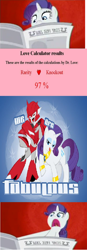 Size: 644x1848 | Tagged: safe, edit, edited screencap, screencap, character:rarity, episode:ponyville confidential, g4, my little pony: friendship is magic, abstract background, comic, crossover shipping, female, i'll destroy her, knock out, love calculator, male, newspaper, screencap comic, shipping, solo, straight, transformers, transformers prime