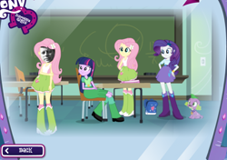 Size: 834x588 | Tagged: safe, edit, screencap, character:fluttershy, character:rarity, character:spike, character:twilight sparkle, species:dog, species:human, my little pony:equestria girls, american presidents, backpack, chalkboard, game, incomplete twilight strong, irl, irl human, john f. kennedy, photo, president, spike the dog, wat