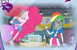 Size: 792x523 | Tagged: safe, edit, screencap, character:pinkie pie, character:rainbow dash, character:spike, character:twilight sparkle, species:dog, species:human, my little pony:equestria girls, american presidents, balloon, become an equestria girl, bottle, drink, game, irl, irl human, john f. kennedy, photo, president, spike the dog, wat