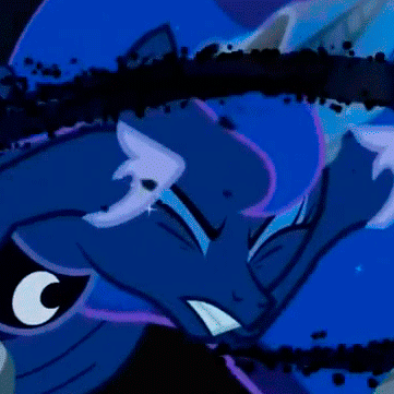 Size: 361x361 | Tagged: safe, edit, edited screencap, screencap, character:nightmare moon, character:princess luna, episode:princess twilight sparkle, g4, my little pony: friendship is magic, season 4, acid, animated, content-aware scale, drugs, female, lsd, nightmare forces, psychedelic, solo, wat