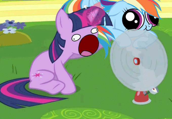 Size: 680x471 | Tagged: safe, edit, edited screencap, screencap, character:rainbow dash, character:twilight sparkle, character:twilight sparkle (unicorn), species:pegasus, species:pony, species:unicorn, episode:hurricane fluttershy, g4, my little pony: friendship is magic, anemometer, animated, duo, female, hey you, mare, sitting, sweetie derelle, wat