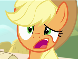 Size: 1425x1080 | Tagged: safe, edit, screencap, character:applejack, episode:pinkie apple pie, g4, my little pony: friendship is magic, face, faec, female, solo
