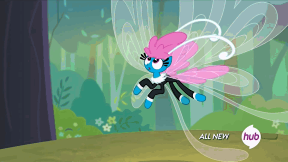 Size: 576x324 | Tagged: safe, edit, edited screencap, screencap, character:seabreeze, species:breezies, episode:it ain't easy being breezies, g4, my little pony: friendship is magic, acorn, animated, dragon's lair, hub logo, hubble, laserdisc, solo, the hub