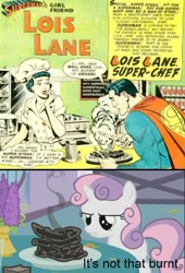 Size: 500x735 | Tagged: safe, edit, edited screencap, screencap, character:sweetie belle, episode:sisterhooves social, g4, my little pony: friendship is magic, superman