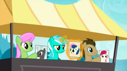 Size: 1023x572 | Tagged: safe, edit, edited screencap, screencap, character:bon bon, character:doctor whooves, character:lyra heartstrings, character:merry may, character:roseluck, character:sweetie drops, character:thunderlane, character:time turner, species:earth pony, species:pegasus, species:pony, species:unicorn, ship:doctorrose, ship:lyrabon, episode:leap of faith, g4, my little pony: friendship is magic, female, lesbian, lyra's score, male, mare, meme, shipping, stallion, straight, thundermay