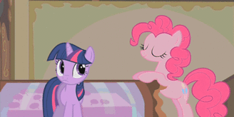 Size: 328x164 | Tagged: safe, edit, screencap, character:pinkie pie, character:sweetie belle, character:twilight sparkle, animated, eaten alive, soft vore, vore