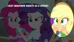 Size: 1920x1080 | Tagged: safe, edit, screencap, character:applejack, character:pinkie pie, character:rarity, episode:a case for the bass, equestria girls:rainbow rocks, g4, my little pony: equestria girls, my little pony:equestria girls