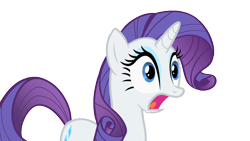 Size: 1280x720 | Tagged: safe, edit, edited screencap, screencap, character:rarity, episode:a dog and pony show, g4, my little pony: friendship is magic, background removed, exploitable, female, open mouth, reaction image, shocked, simple background, solo, transparent background