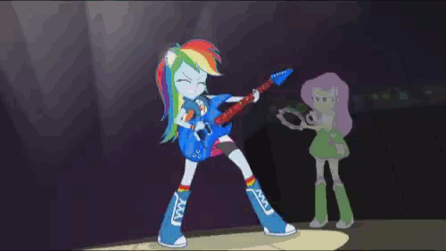 Size: 500x282 | Tagged: safe, edit, edited screencap, screencap, character:fluttershy, character:rainbow dash, character:sunset shimmer, ship:sunsetdash, equestria girls:rainbow rocks, g4, my little pony: equestria girls, my little pony:equestria girls, and then sex happened, animated, clothing, female, heart, lesbian, tackle