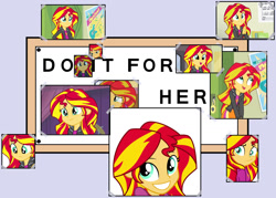Size: 1400x1000 | Tagged: safe, edit, screencap, character:sunset shimmer, equestria girls:rainbow rocks, g4, my little pony: equestria girls, my little pony:equestria girls, cute, do it for her, exploitable meme, grin, meme, shimmerbetes, smiling, the simpsons, waifu, when she smiles