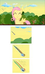 Size: 1920x3164 | Tagged: safe, edit, edited screencap, screencap, character:fluttershy, character:rainbow dash, chubbie, episode:the cutie mark chronicles, g4, my little pony: friendship is magic, blob ponies, chubby, comic, female, filly, filly fluttershy, moustache, mspaintponies, younger