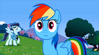 Size: 320x180 | Tagged: safe, edit, edited screencap, screencap, character:rainbow dash, character:soarin', character:twilight sparkle, ship:soarindash, episode:lesson zero, g4, my little pony: friendship is magic, animated, female, heart, heart eyes, male, shipping, straight, want it need it, wingding eyes