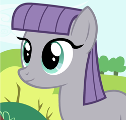 Size: 720x687 | Tagged: safe, edit, screencap, character:maud pie, cute, inverted mouth, maudabetes, out of character, smiling, when she smiles, xk-class end-of-the-world scenario