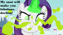 Size: 1280x720 | Tagged: safe, edit, edited screencap, screencap, character:rarity, episode:inspiration manifestation, g4, my little pony: friendship is magic, 1000 hours in ms paint, darling, fabulous, first person view, inspirarity, offscreen character, op is a duck, pov, snot, snot bp, you didn't even try, you tried