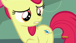 Size: 960x540 | Tagged: safe, edit, screencap, character:apple bloom, episode:bloom and gloom, g4, my little pony: friendship is magic, american football, cutie mark, dolphin, miami dolphins, nfl