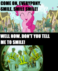 Size: 800x982 | Tagged: safe, edit, edited screencap, screencap, character:pinkie pie, episode:a friend in deed, g4, my little pony: friendship is magic, beastie boys, intergalactic, smile smile smile, song reference