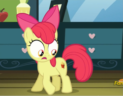 Size: 915x712 | Tagged: safe, edit, screencap, character:apple bloom, episode:bloom and gloom, g4, my little pony: friendship is magic, cutie mark, exploitable meme, female, food, french fries, mcdonald's, meme, solo