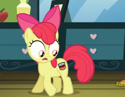 Size: 915x709 | Tagged: safe, edit, edited screencap, screencap, character:apple bloom, species:earth pony, species:pony, episode:bloom and gloom, g4, my little pony: friendship is magic, apple bloom's cutie mark, autobot, cropped, cutie mark, exploitable meme, female, filly, foal, meme, solo, transformers
