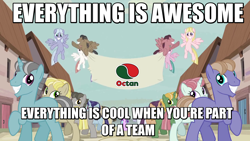 Size: 1280x720 | Tagged: safe, edit, edited screencap, screencap, character:starlight glimmer, episode:the cutie map, g4, my little pony: friendship is magic, equal town banner meme, everything is awesome, image macro, lego, meme, octan, smug, smuglight glimmer, song reference, tegan & sara, the lego movie