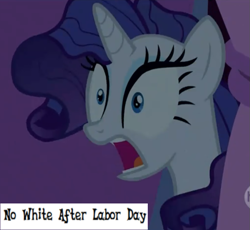 Size: 763x702 | Tagged: safe, edit, edited screencap, screencap, character:rarity, episode:suited for success, g4, my little pony: friendship is magic, cropped, female, labor day, solo, white
