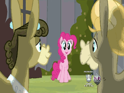 Size: 400x300 | Tagged: safe, edit, edited screencap, screencap, character:cranky doodle donkey, character:matilda, character:pinkie pie, species:donkey, species:earth pony, species:pony, ship:crankilda, episode:a friend in deed, g4, my little pony: friendship is magic, animated, fireworks, hub logo, image macro, pinkbow, shipping, transformers logo, vulgar