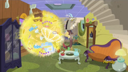 Size: 642x360 | Tagged: safe, edit, screencap, character:discord, species:draconequus, episode:make new friends but keep discord, g4, my little pony: friendship is magic, discord's house, gold, jewels, loot, male, royal jewels, solo