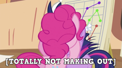Size: 1195x667 | Tagged: safe, edit, edited screencap, screencap, character:pinkie pie, character:twilight sparkle, caption, image macro, meme, out of context