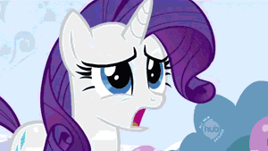 Size: 300x169 | Tagged: safe, edit, edited screencap, screencap, character:rarity, episode:lesson zero, g4, my little pony: friendship is magic, animated, close-up, drama queen, eyes closed, faint, fainting couch, female, floppy ears, gritted teeth, hub logo, levitation, magic, marshmelodrama, on back, open mouth, reaction image, solo, telekinesis, the worst possible thing, wide eyes